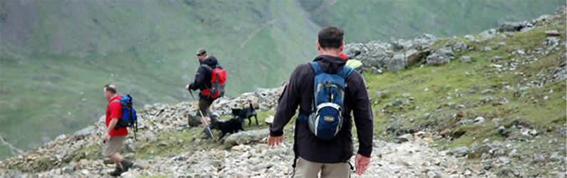 Heading towards the Stretcher Box above Styhead Tarn