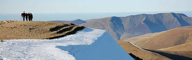 Helvellyn summit and Blencathra