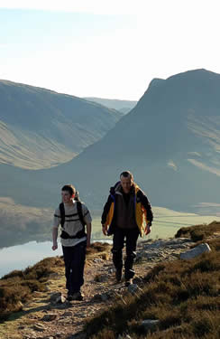 The path to Red Pike looking towards Fleetwith Pike