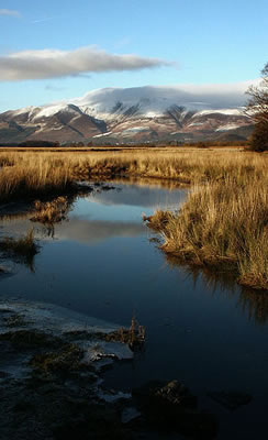 Skiddaw garbed in winter snow