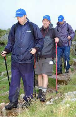 Tired walkers descending The Band